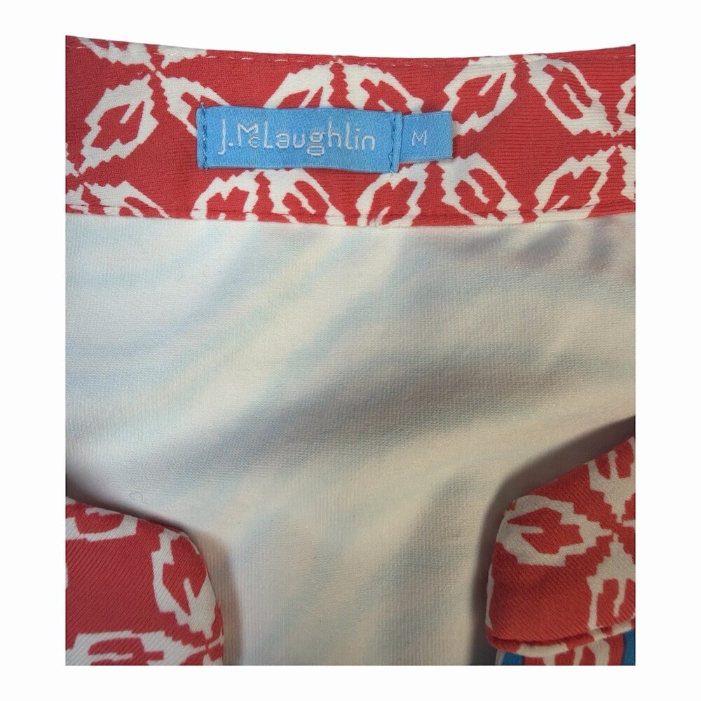 J. McLaughlin Lola Dress Womens M Blue Zebra Print Sleeveless Sheath Knee - Picture 5 of 11